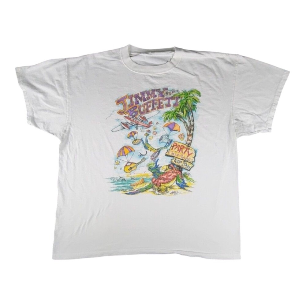 Vintage Jimmy Buffett Shirt Mens XL Party At The End Of The World Tour 2006 Tee